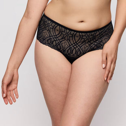 Salerno Luxury Thong in Black - Prima Donna