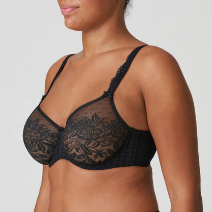 Madison Non Padded Full Cup Seamless Bra In Black - Prima Donna