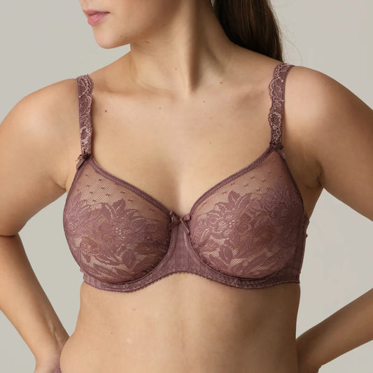 Madison Non Padded Full Cup Seamless Bra In Satin Taupe - Prima Donna