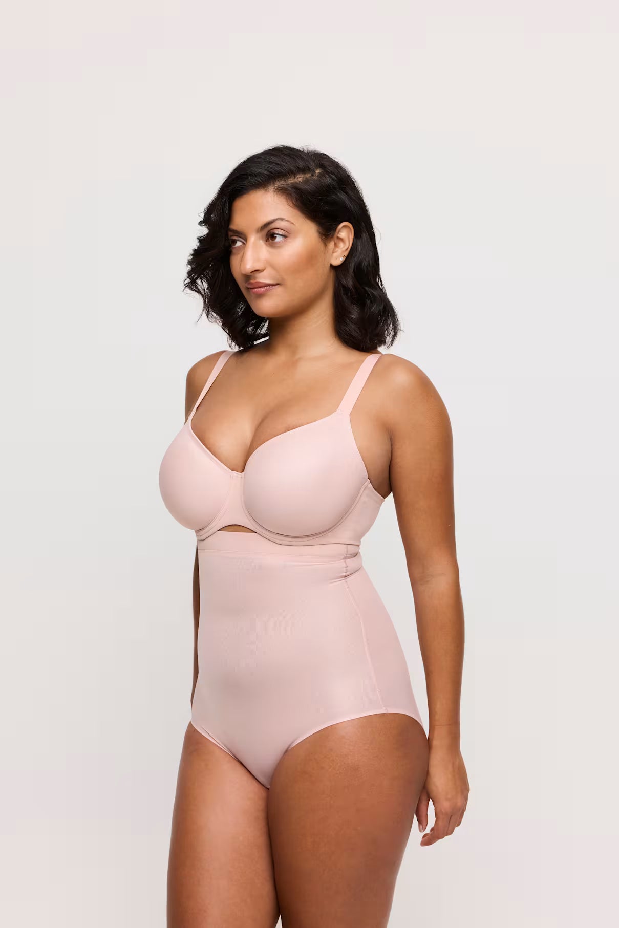 Figuras Smoothing High Briefs In Powder Rose - Prima Donna