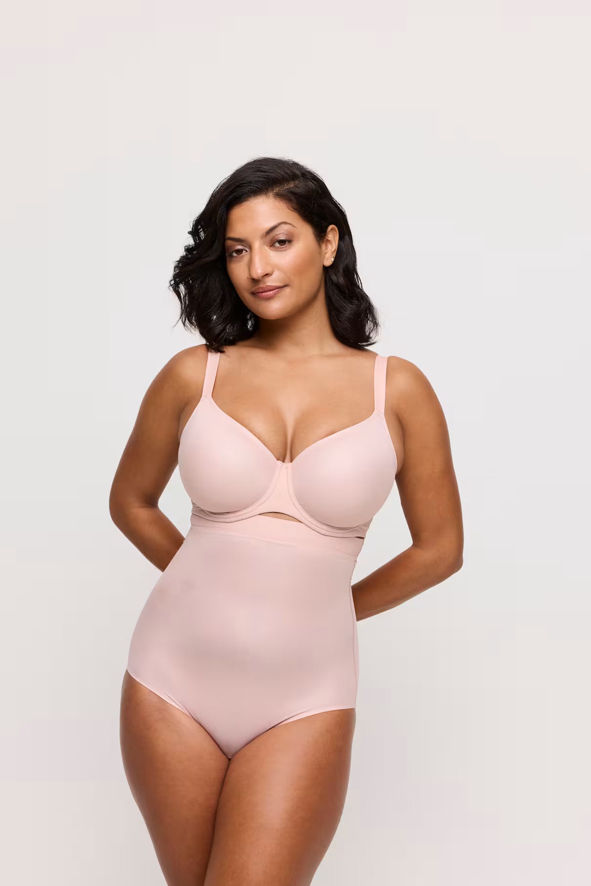 Figuras Smoothing High Briefs In Powder Rose - Prima Donna
