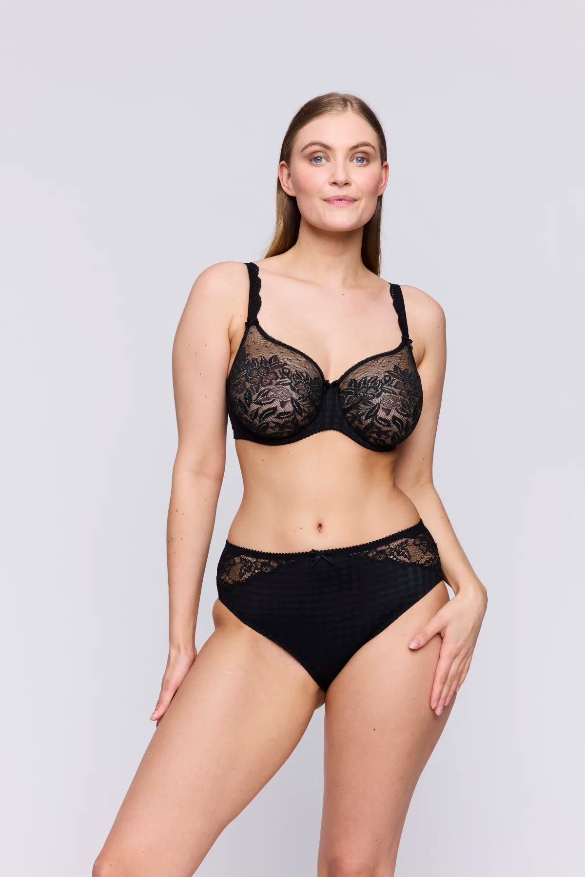 Madison Non Padded Full Cup Seamless Bra In Black - Prima Donna