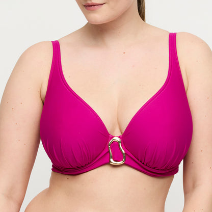 Uvita Bikini Top in Deep Magenta - Prima Donna
