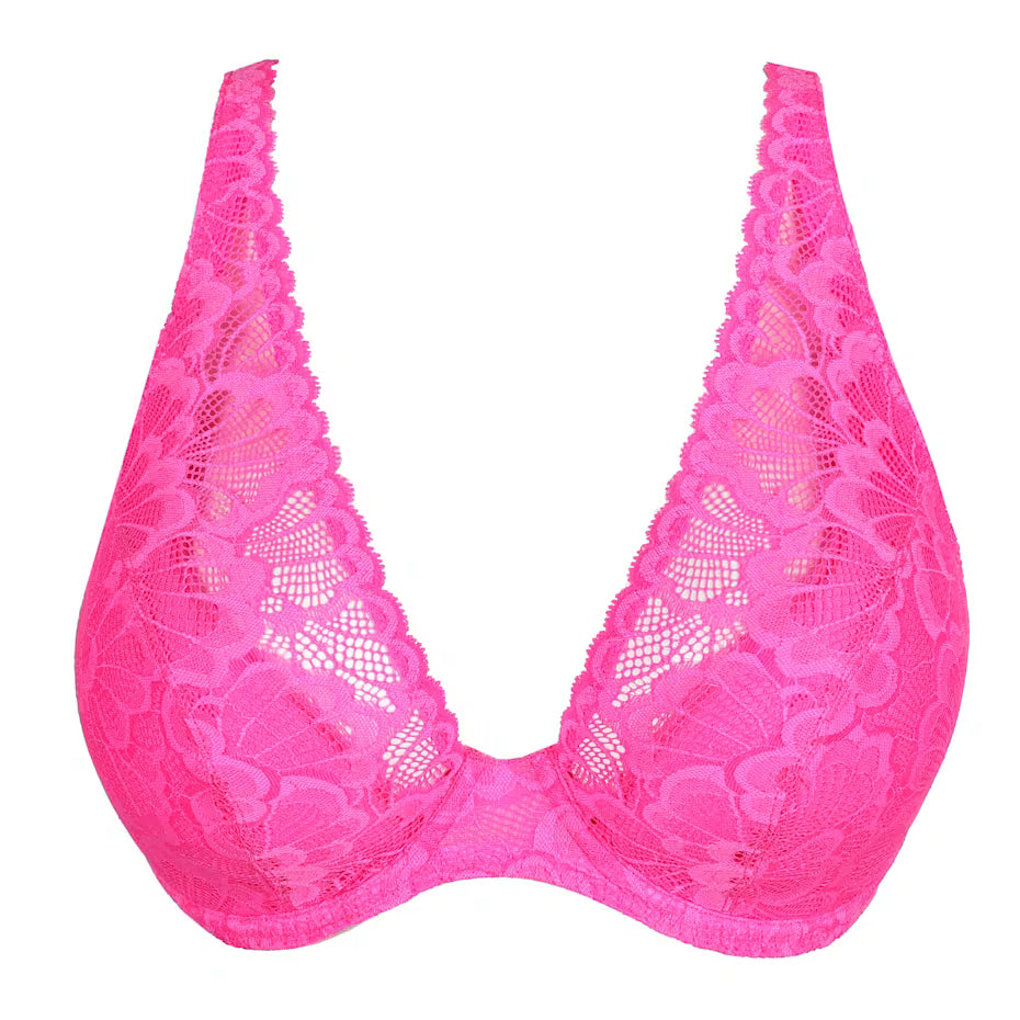 Mocuto Half Padded Plunge Bra in Pixie Blossom - Prima Donna