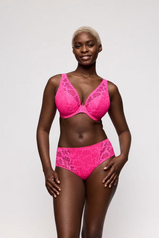 Mocuto Half Padded Plunge Bra in Pixie Blossom - Prima Donna