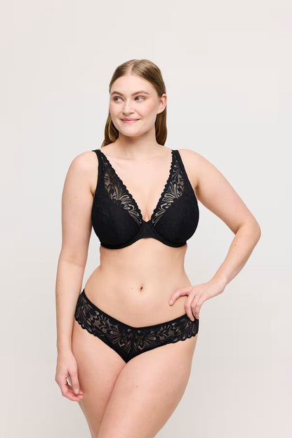 Rupi Half Padded Plunge Bra In Black - Prima Donna Twist