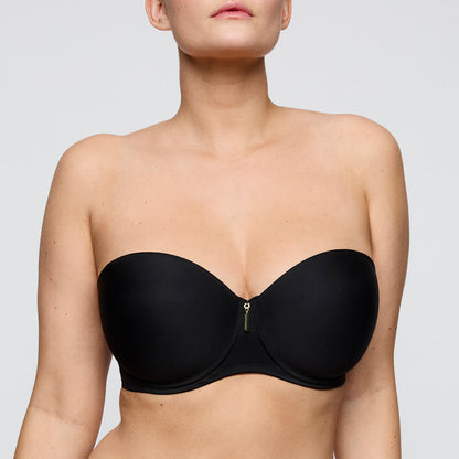 Twixie Padded Strapless Bra In Black - Prima Donna
