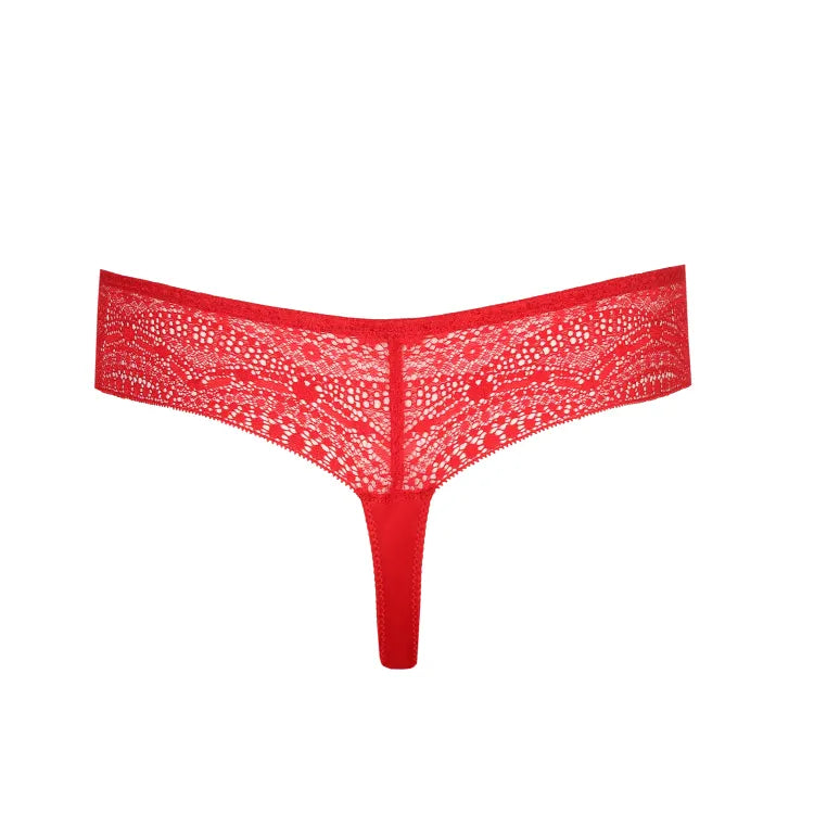 Open Lace Thong In Red – BraTopia