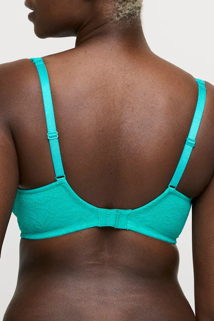 Palermo Half Padded Plunge Bra In Sunny Teal - Prima Donna Twist