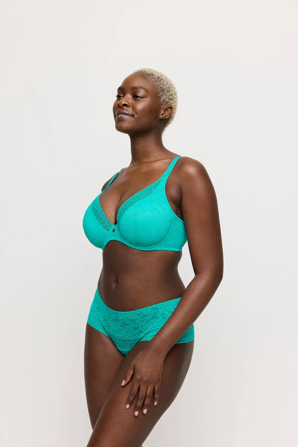Palermo Half Padded Plunge Bra In Sunny Teal - Prima Donna Twist