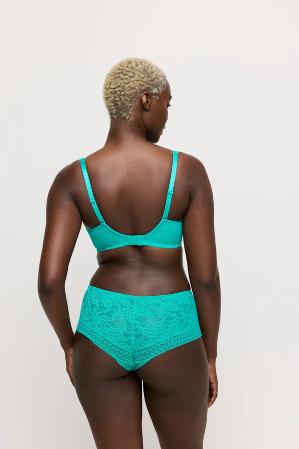 Palermo Half Padded Plunge Bra In Sunny Teal - Prima Donna Twist