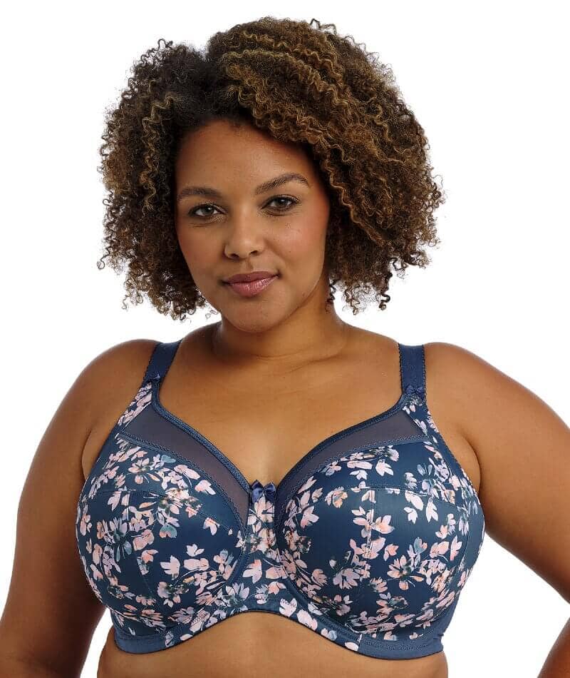 Kayla Underwire Bra In Teal Blossom - Goddess