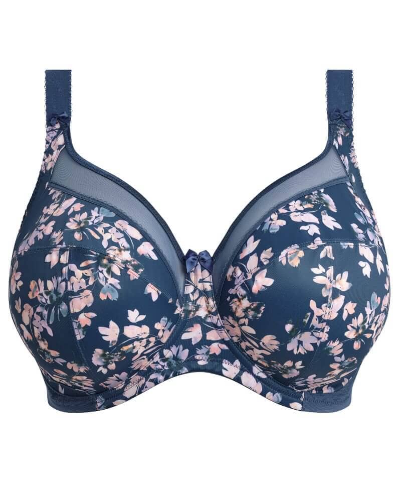 Kayla Underwire Bra In Teal Blossom - Goddess