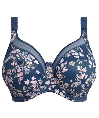 Kayla Underwire Bra In Teal Blossom - Goddess