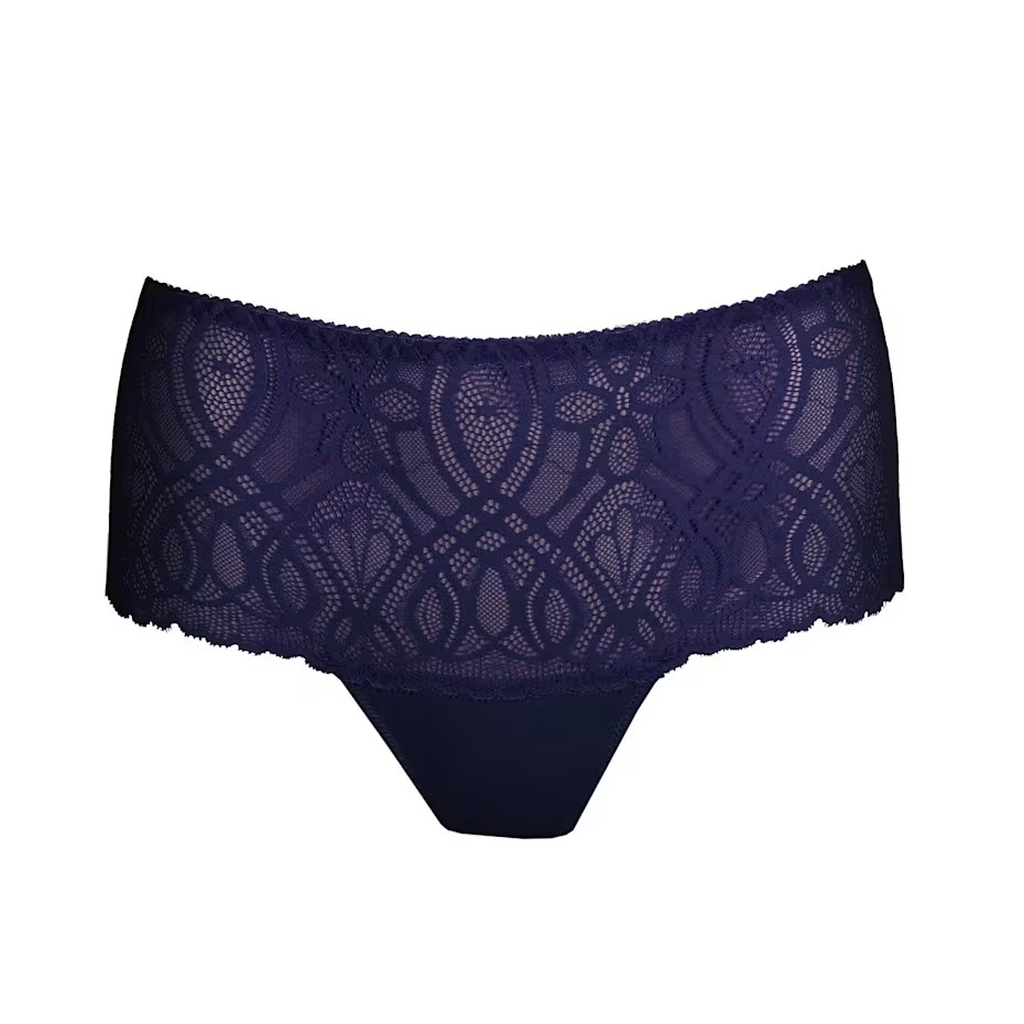 Salerno Luxury Thong In Midnight Blue - Prima Donna