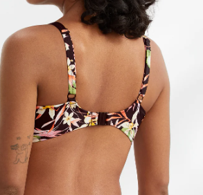 Savanna Sunset Plunge Bikini Top In Multi- Freya