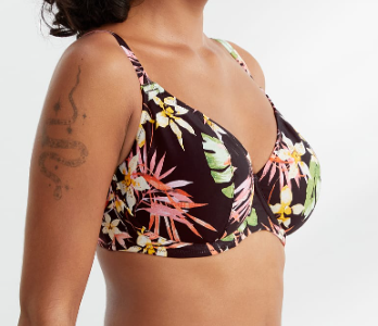 Savanna Sunset Plunge Bikini Top In Multi- Freya