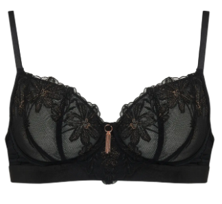 Constance Underwired Bra In Black & Rose Gold - Pour Moi