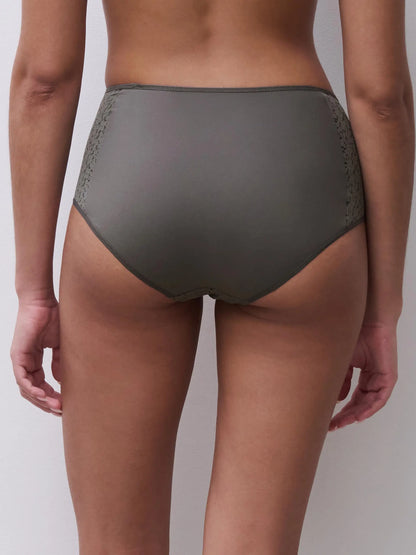 Norah High Waist Brief In Vert Argile - Chantelle