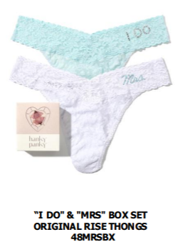 I Do & Mrs Original Rise Signature Lace Box Set in White and Celeste - Hanky Panky