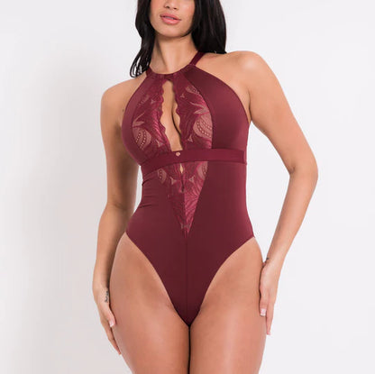 Scantilly Indulgence Stretch Lace Body In Oxblood - Curvy Kate