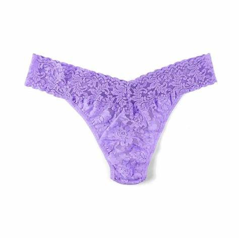 Low Rise Signature Lace Thong In Wild Orchid - Hanky Panky