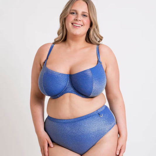 Sapphire Seas High Waist Bikini Brief - Curvy Kate