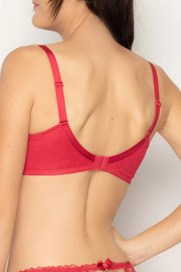 Soir De Venise 3 Parts Full Cup Bra In Rouge Venise - Lise Charmel