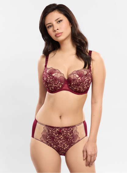 Agathe Low Neck Bra In Amarante - Empreinte