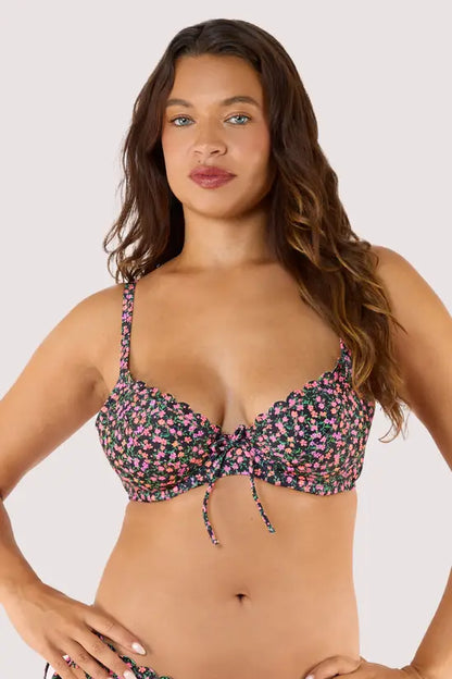 Ditsy Scallop Underwired Bikini Top - Peek & Beau