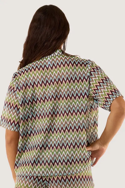 Zig Zag Crochet Beach Shirt - Wolf & Whistle