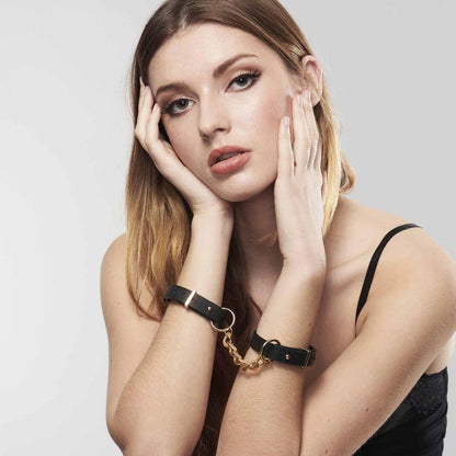 Maze Thin Handcuffs In Black - Bijoux Indiscrets