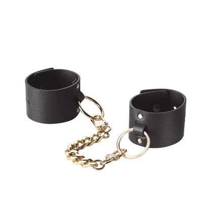 Maze Wide Handcuffs In Black - Bijoux Indiscrets