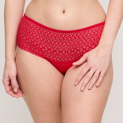 Montara Luxury Thong In True Red - Prima Donna