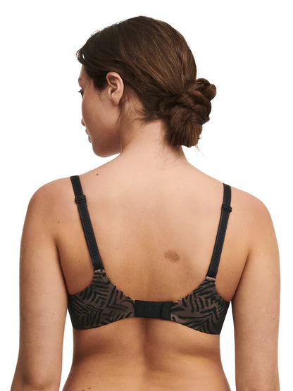 Graphic Allure Lace Plunge Contour Bra In Black - Chantelle