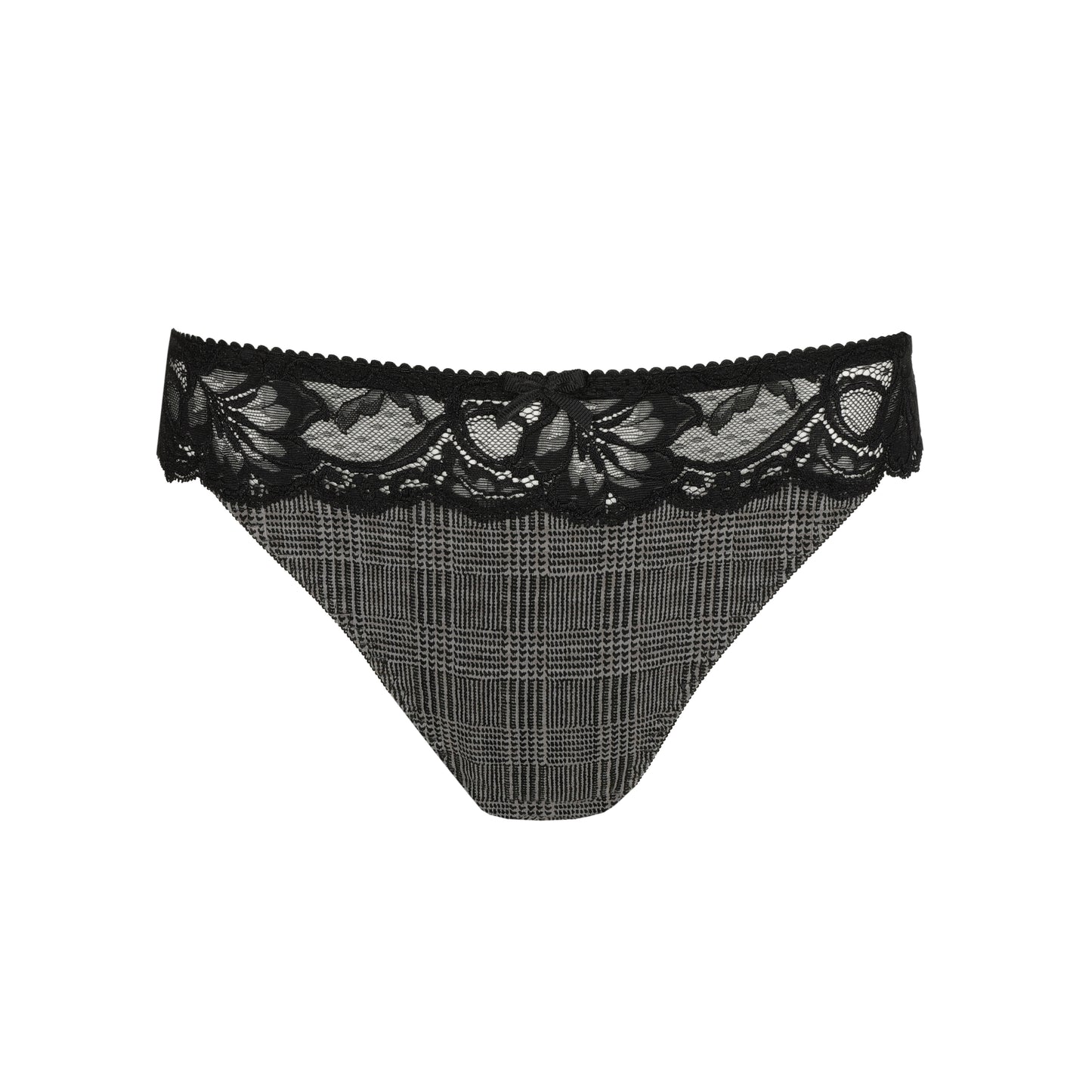 Madison Thong In Black Tailor - Prima Donna