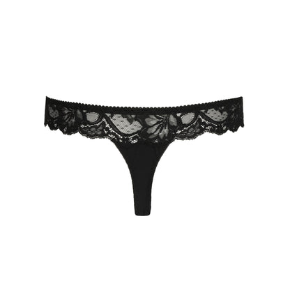 Madison Thong In Black Tailor - Prima Donna