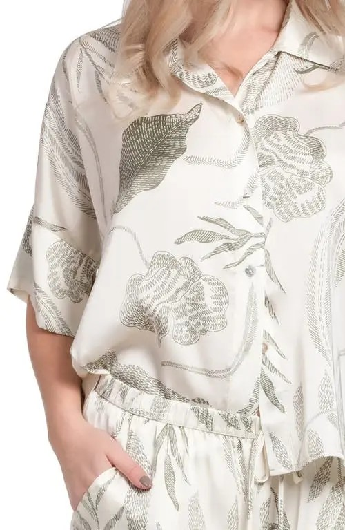 Emma Seagrass Pajama Set In Seagrass Cream - Midnight Bakery