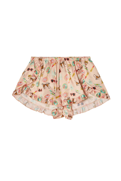 Bodil Jane Recycled Satin Shorts - Playful Promises