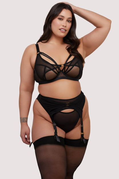 Holl & Strappy Fishnet Suspender Belt - Playful Promises