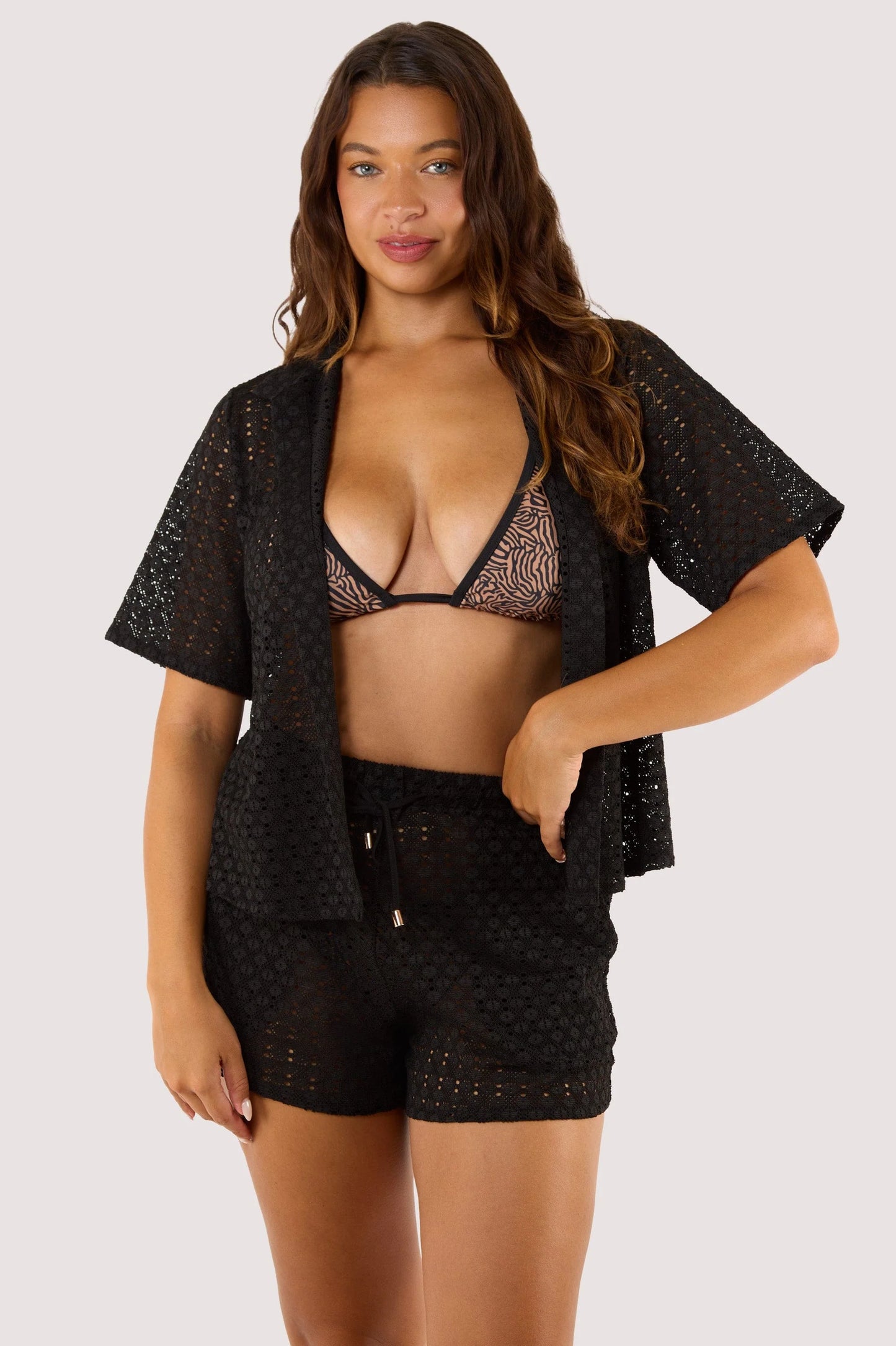 Zig Zag Crochet Beach Shirt - Wolf & Whistle