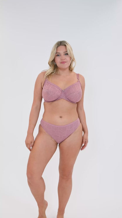 WonderFull Vibe Full Cup Side Support Bra In Dusty Rose - Curvy Kate Limited