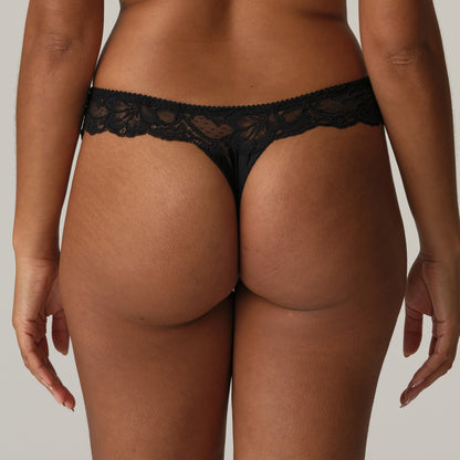 Madison Thong In Black Tailor - Prima Donna