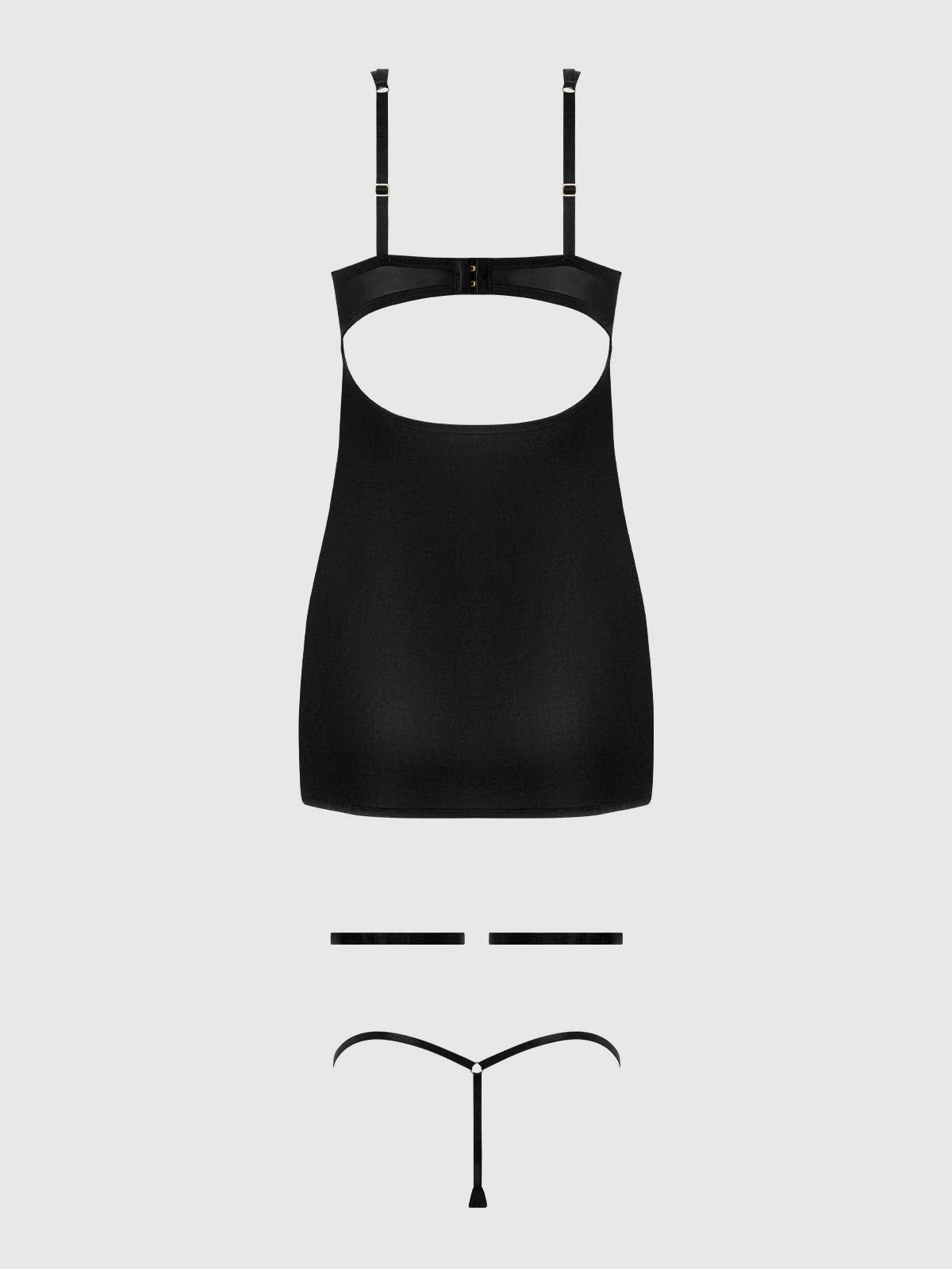 Yasmine Shine Mesh Open Cup Babydoll - House of Desire