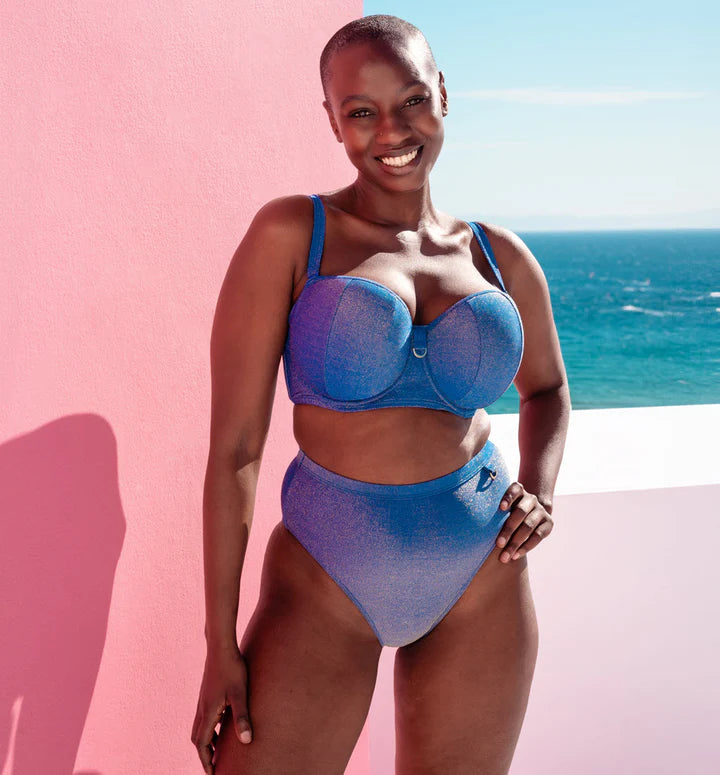 Sapphire Seas High Waist Bikini Brief - Curvy Kate