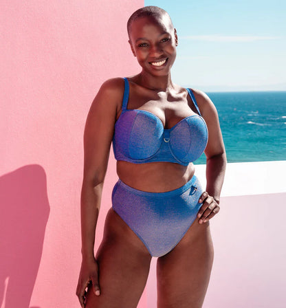 Sapphire Seas High Waist Bikini Brief - Curvy Kate