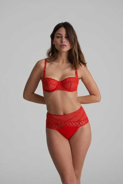 Jhana Balcony Vertical Seam Bra In Fiesta Red - Marie Jo