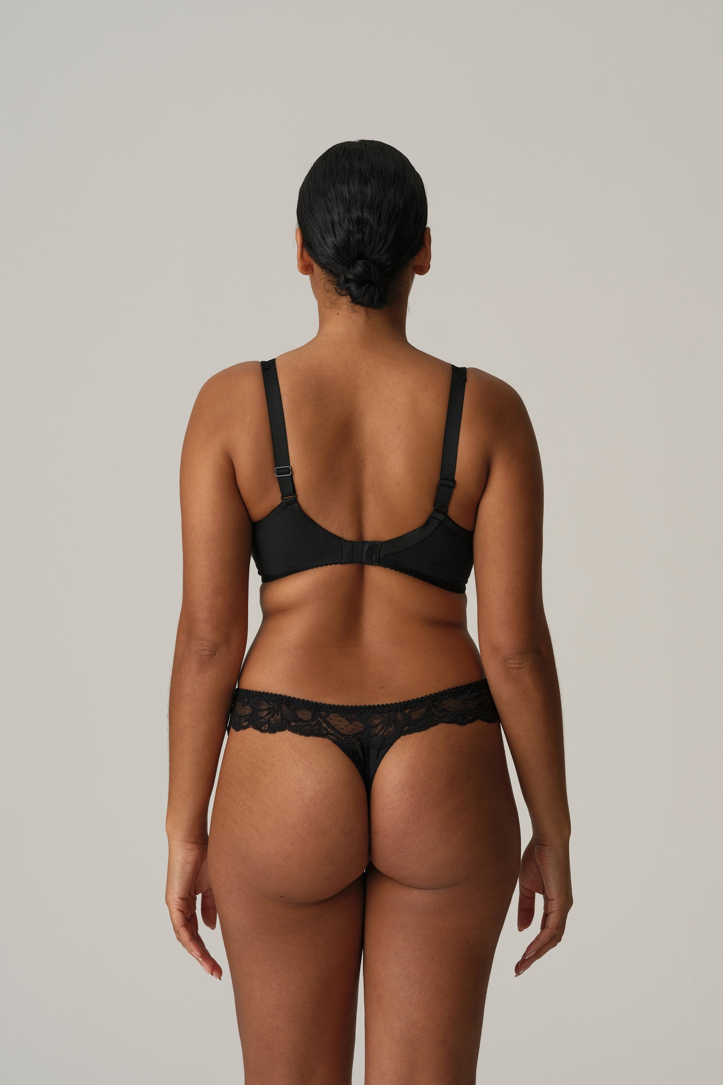 Madison Thong In Black Tailor - Prima Donna