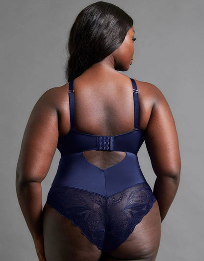 Scantilly Indulgence Body en dentelle extensible noir - Curvy Kate