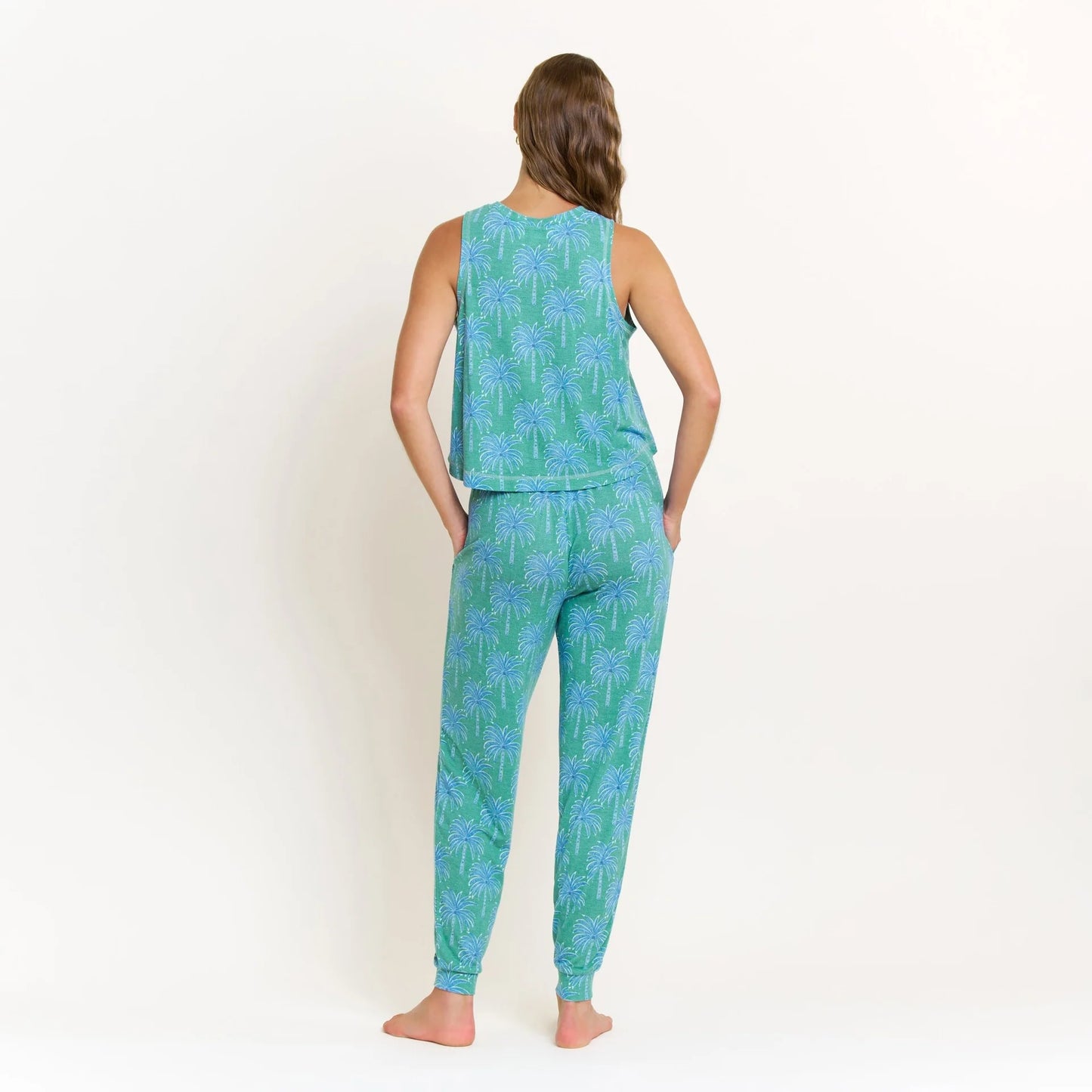 Sundown Sanctuary Tank Pant Set - Honeydew Intimates